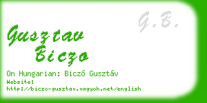 gusztav biczo business card