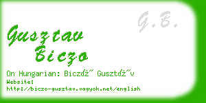 gusztav biczo business card